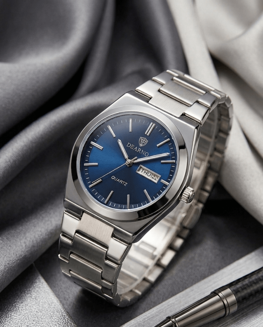 Dearno blue dial elegant watch for men - Fasheena Styles