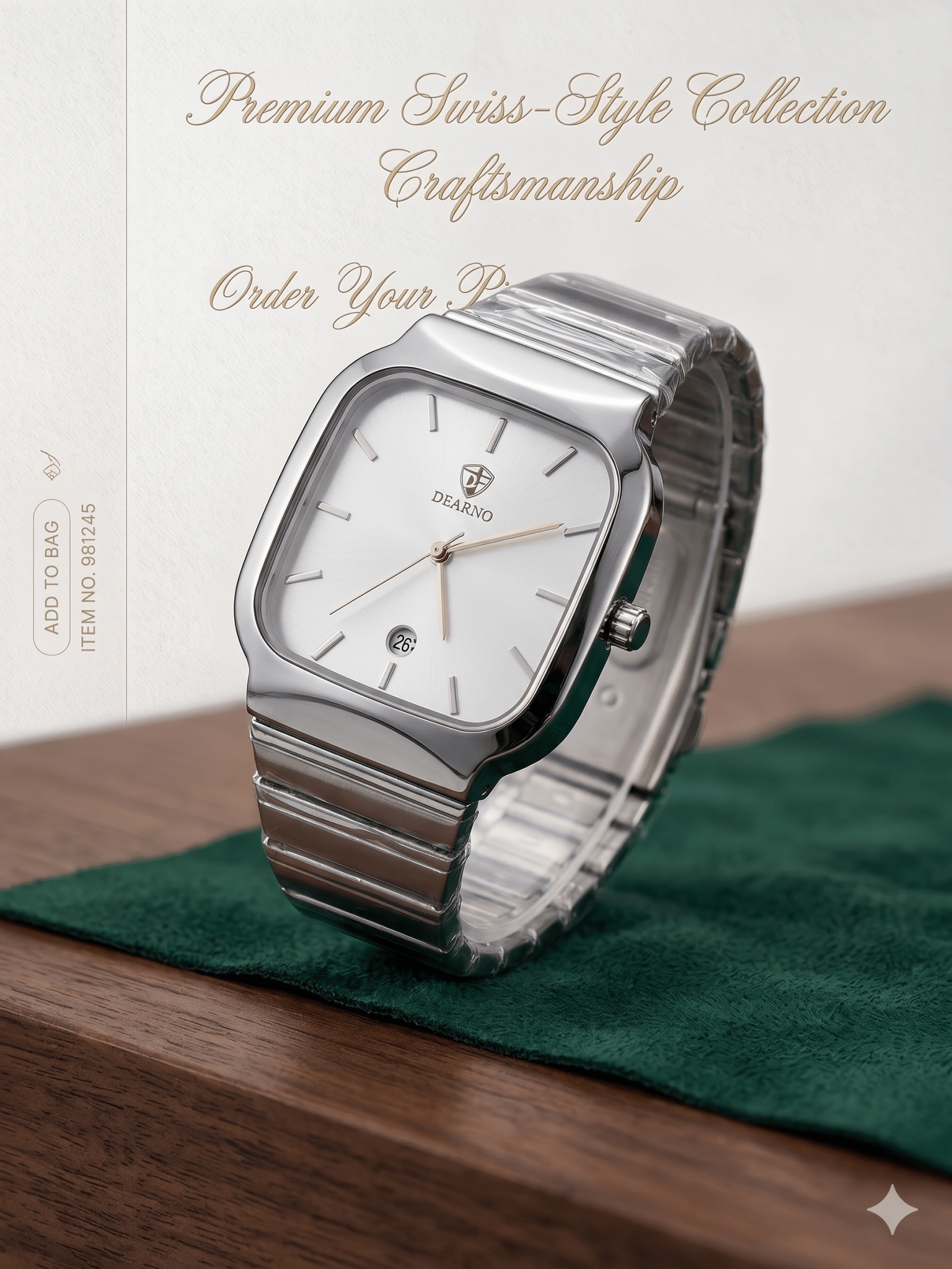 Dearno Classic Minimalist – Arctic Silver Edition for men - Fasheena Styles