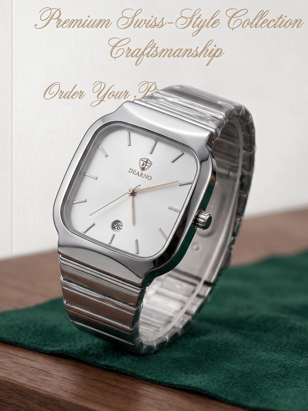 Dearno Classic Minimalist – Arctic Silver Edition for men