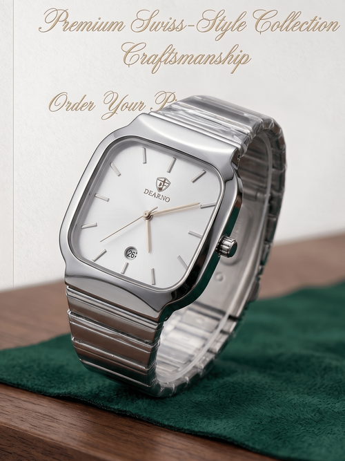 Dearno Classic Minimalist – Arctic Silver Edition for men