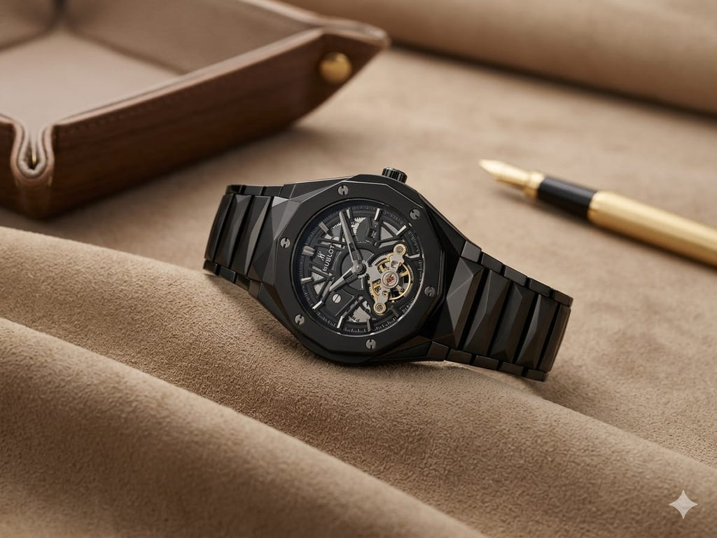 HUB Black Heavy Steel Watch For Men - Fasheena Styles