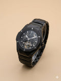 HUB Black Heavy Steel Watch For Men - Fasheena Styles