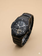 HUB Black Heavy Steel Watch For Men - Fasheena Styles