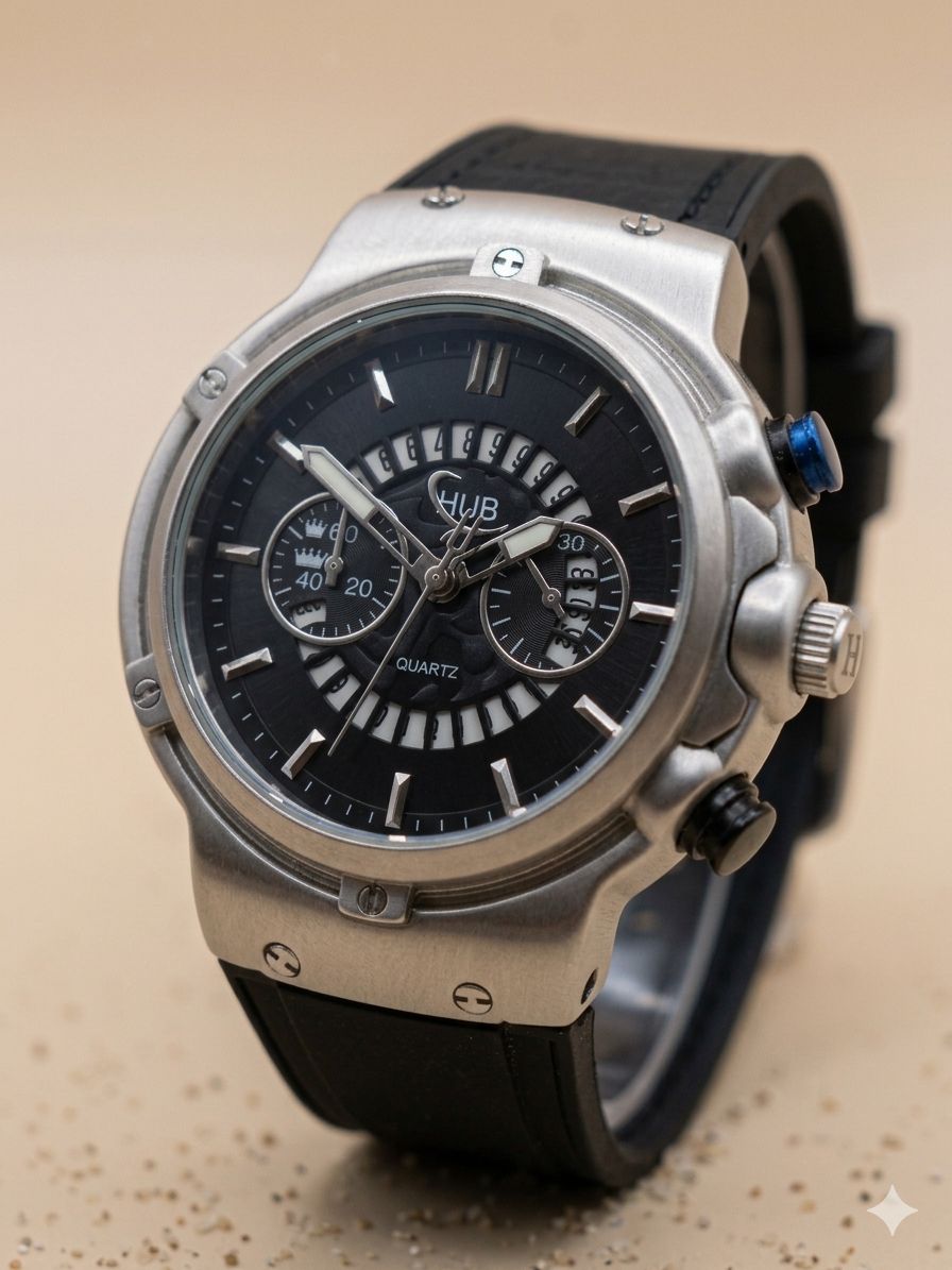 HUB Classic Strap Watches For Men - Fasheena Styles