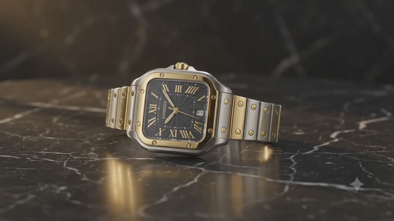 Fasheena luxuy tank shape watch for men