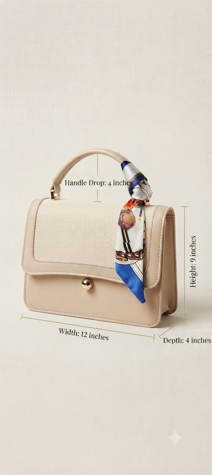 Pink And Skin Color Bag For ladies