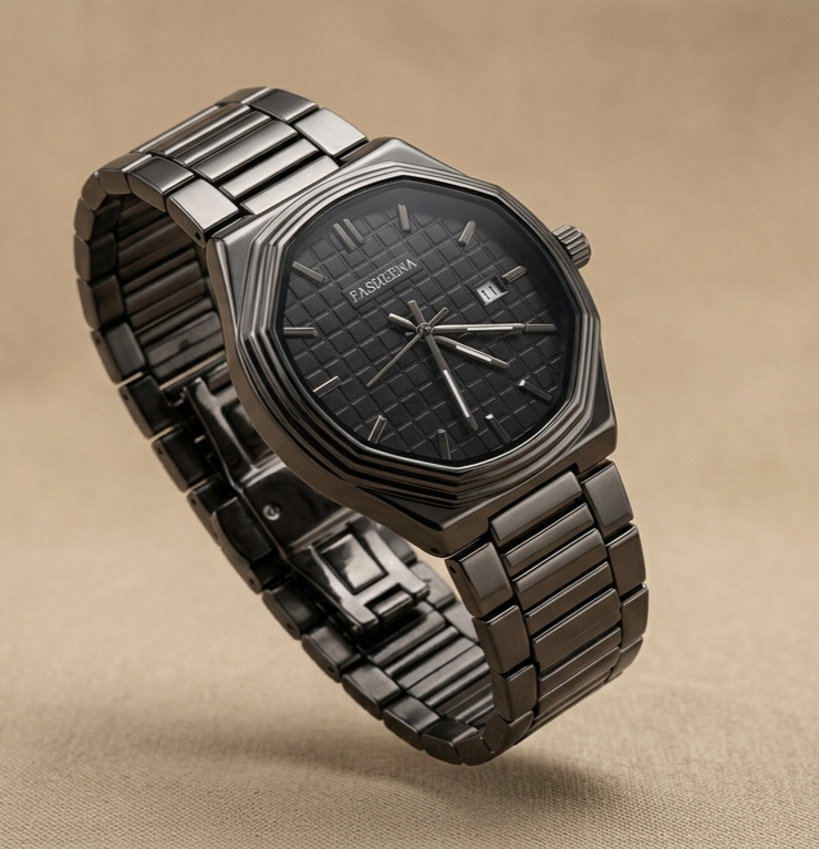 Luxury black dial watch for men