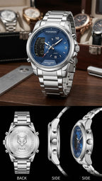 Blue dial watch for men