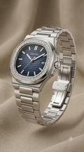 Semi automatic watch in blue dial for men