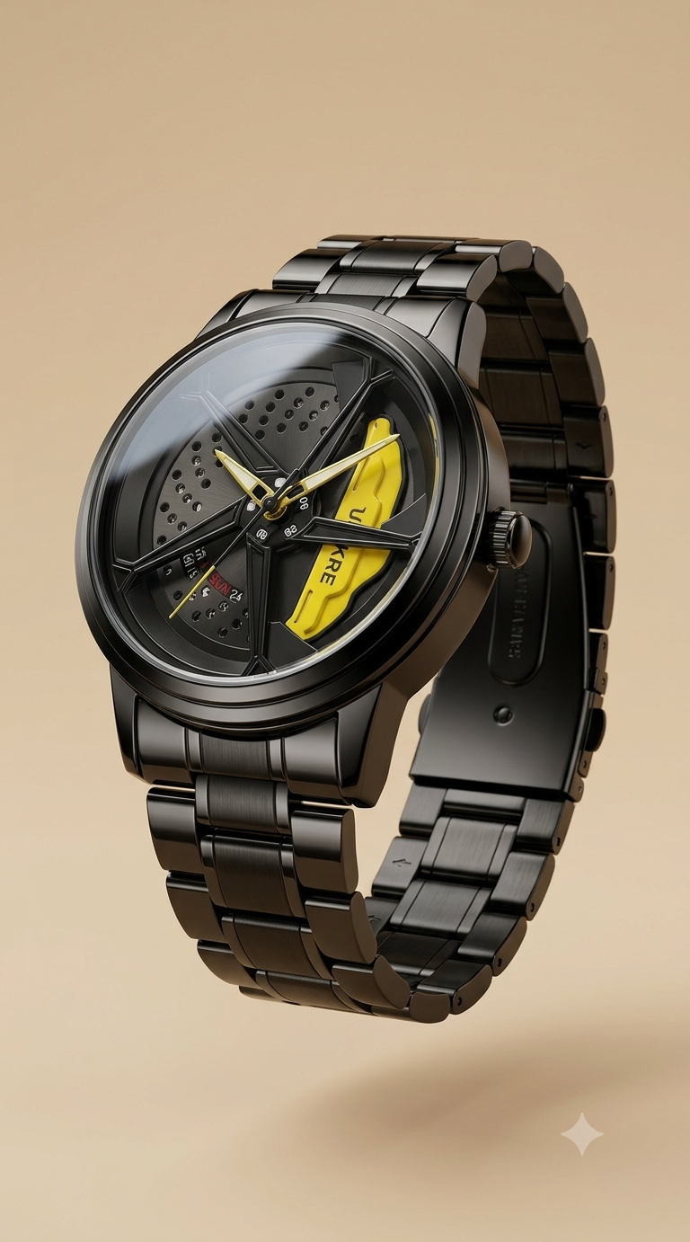Spinner rotating watch for men