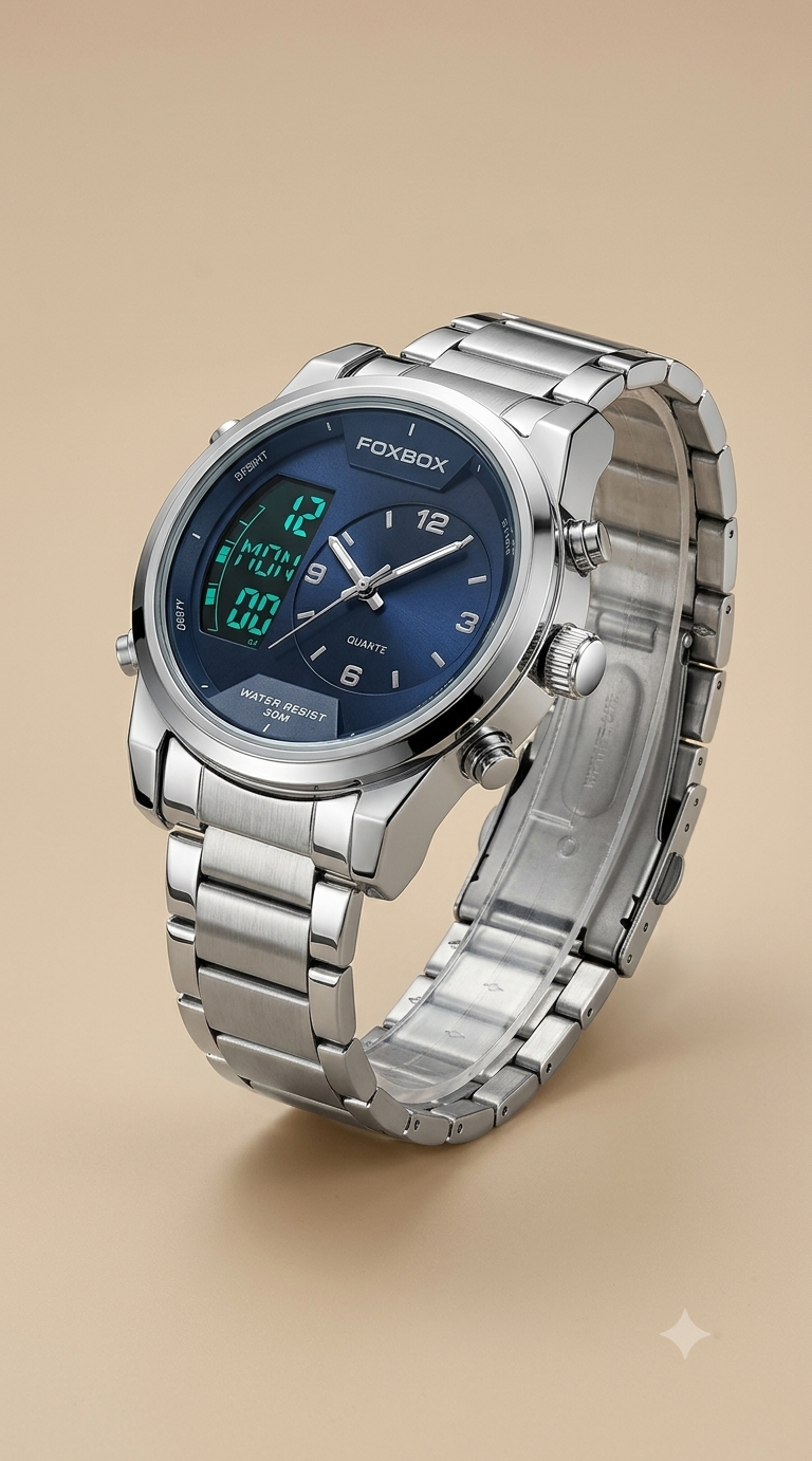 Blue dial watch for men
