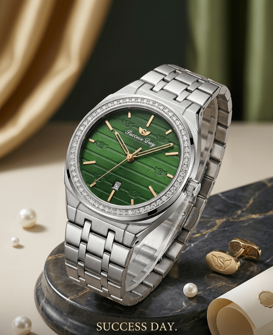 Success Way green dial watch for men - Fasheena Styles