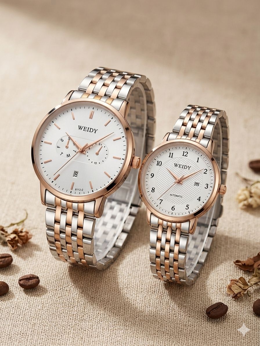 Weidy Couple Watch Rose Gold - Fasheena Styles