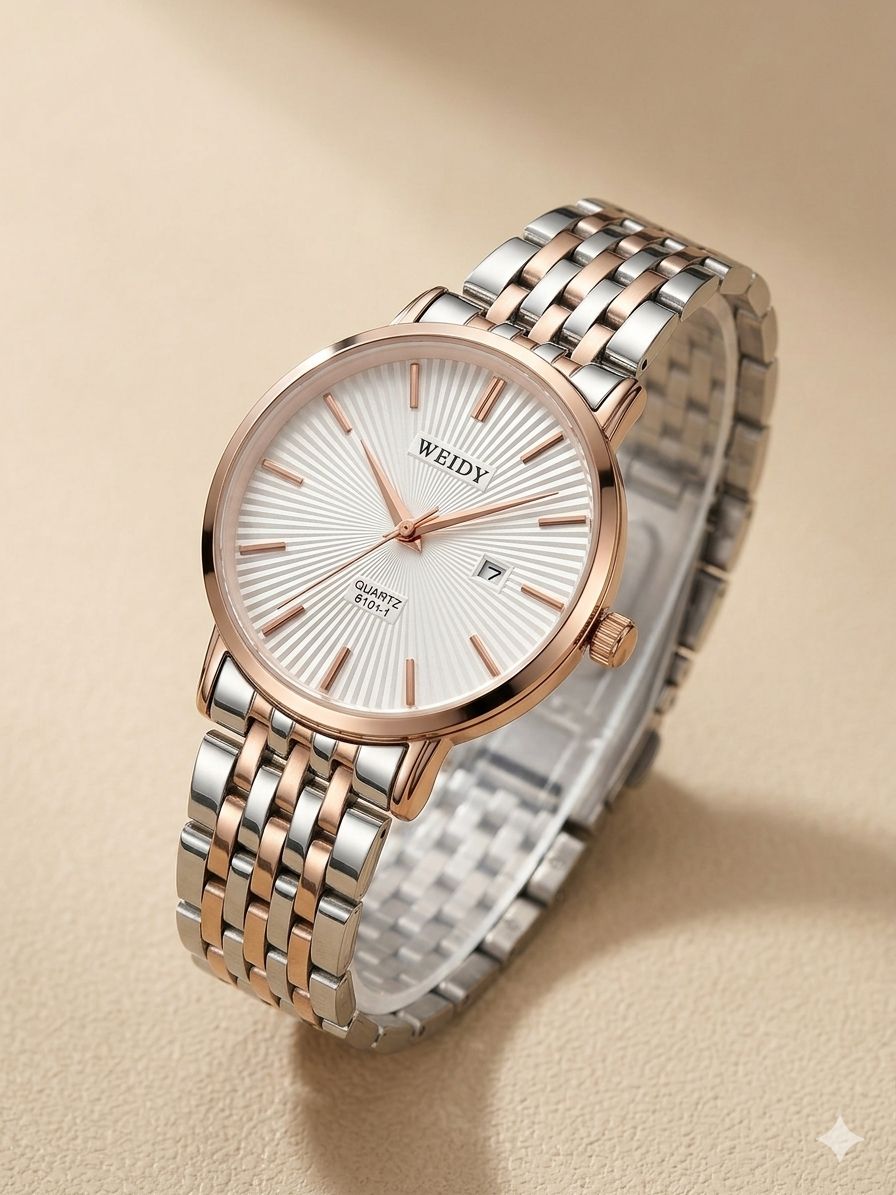 Weidy Stainless Steel Featured Watch With White Dial For Ladies - Fasheena Styles