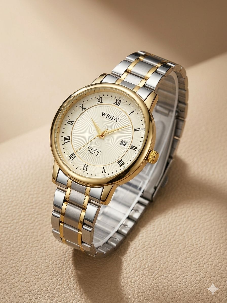 Weidy Two Tone Silver And Gold Watch For Ladies - Fasheena Styles